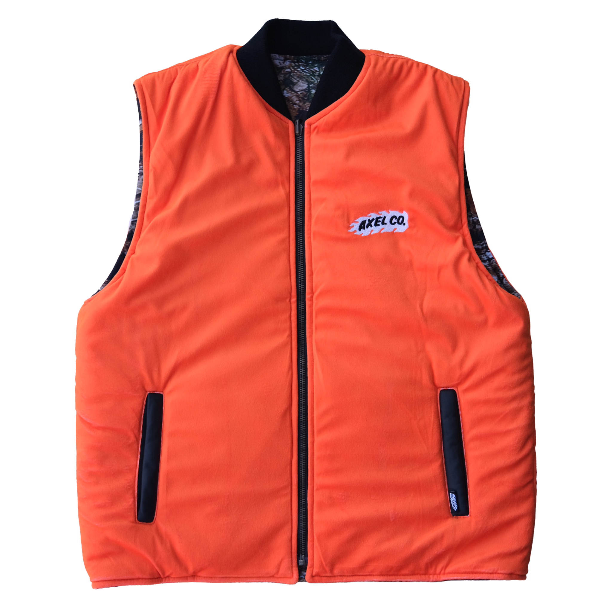 Camo/Orange Reversible Motorcycle Vest