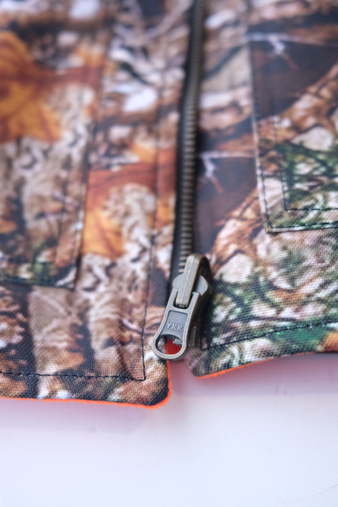 Camo/Orange Reversible Motorcycle Vest
