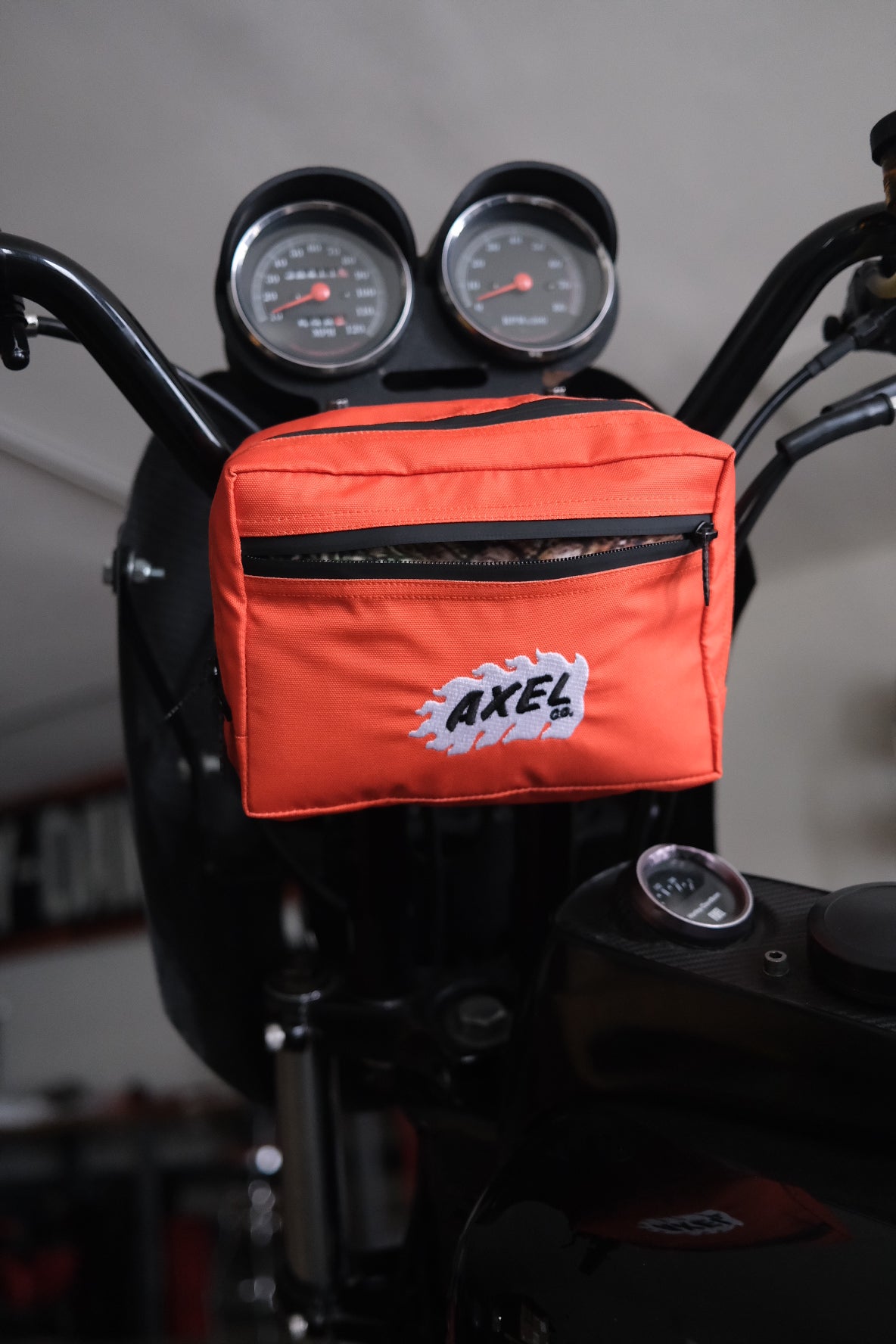 Orange with Camo Liner Bar Bag