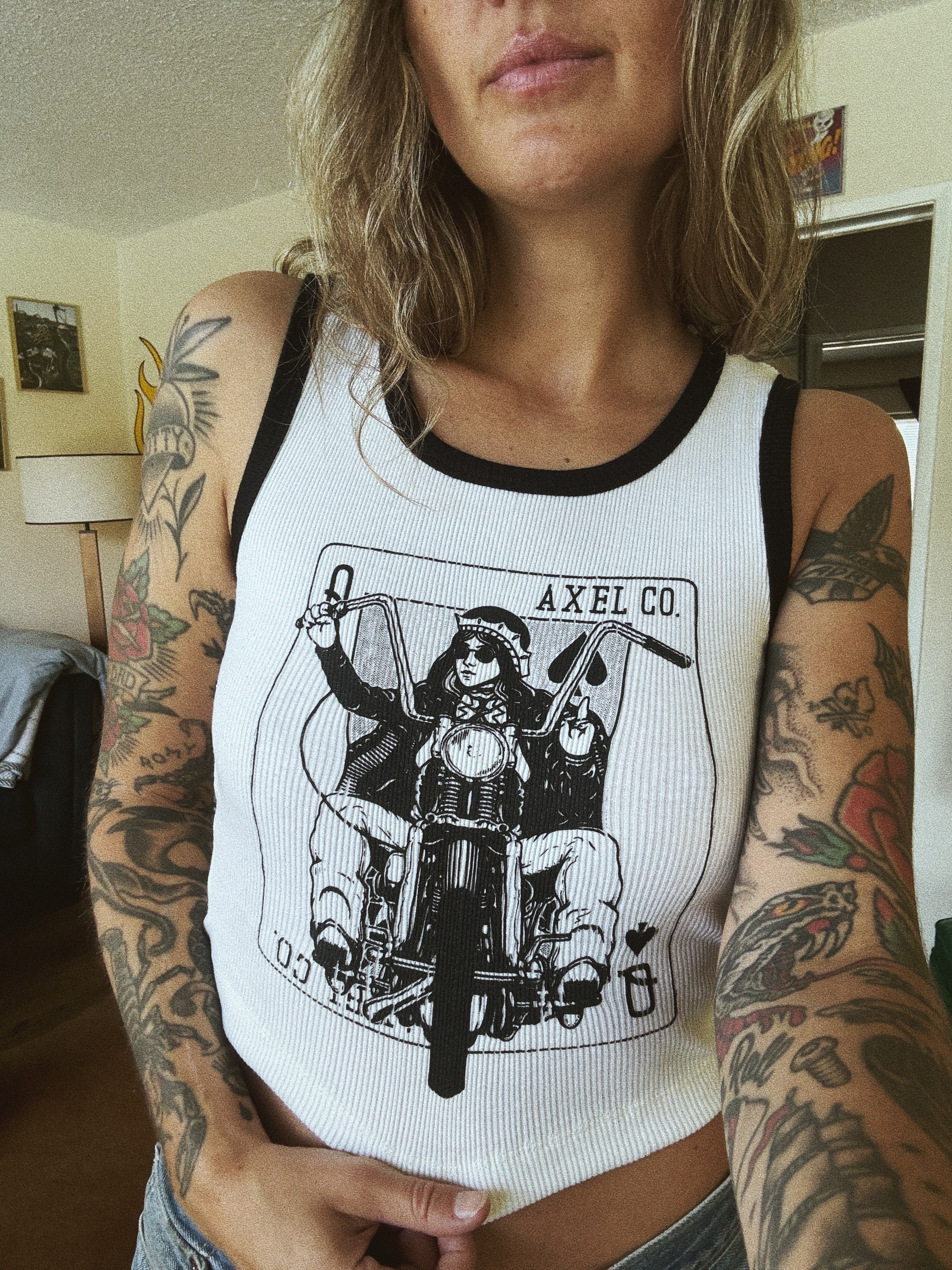 "Queen of Spades" Ringer Tank Top