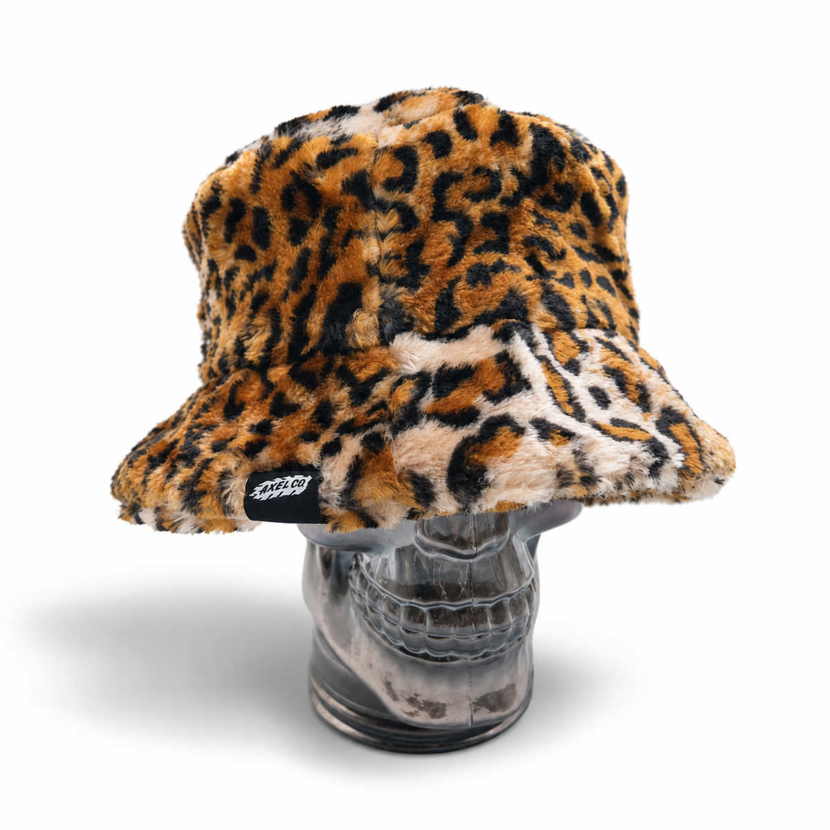 Fuzzy Leopard Bucket Hat