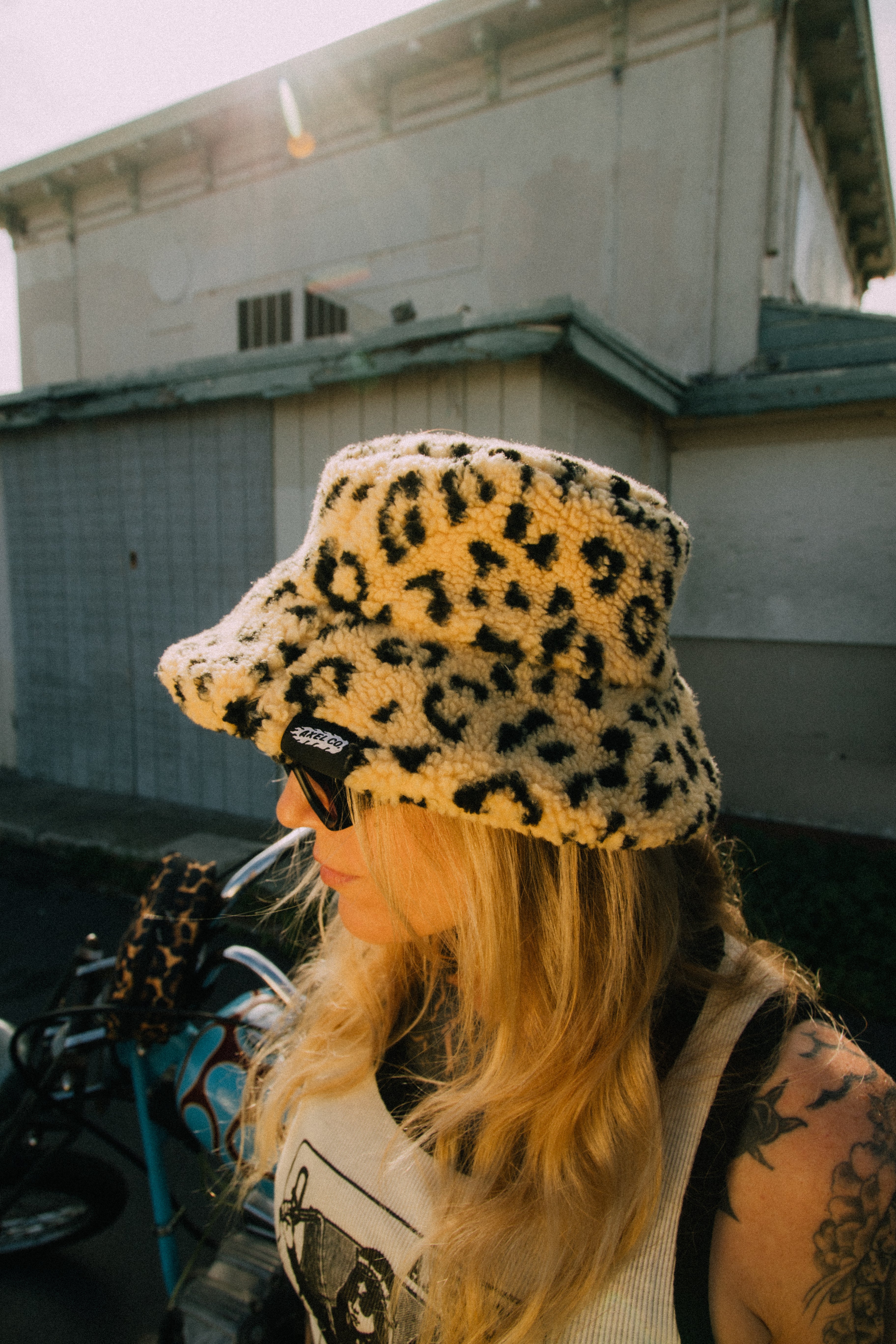 Fuzzy Leopard Bucket Hat