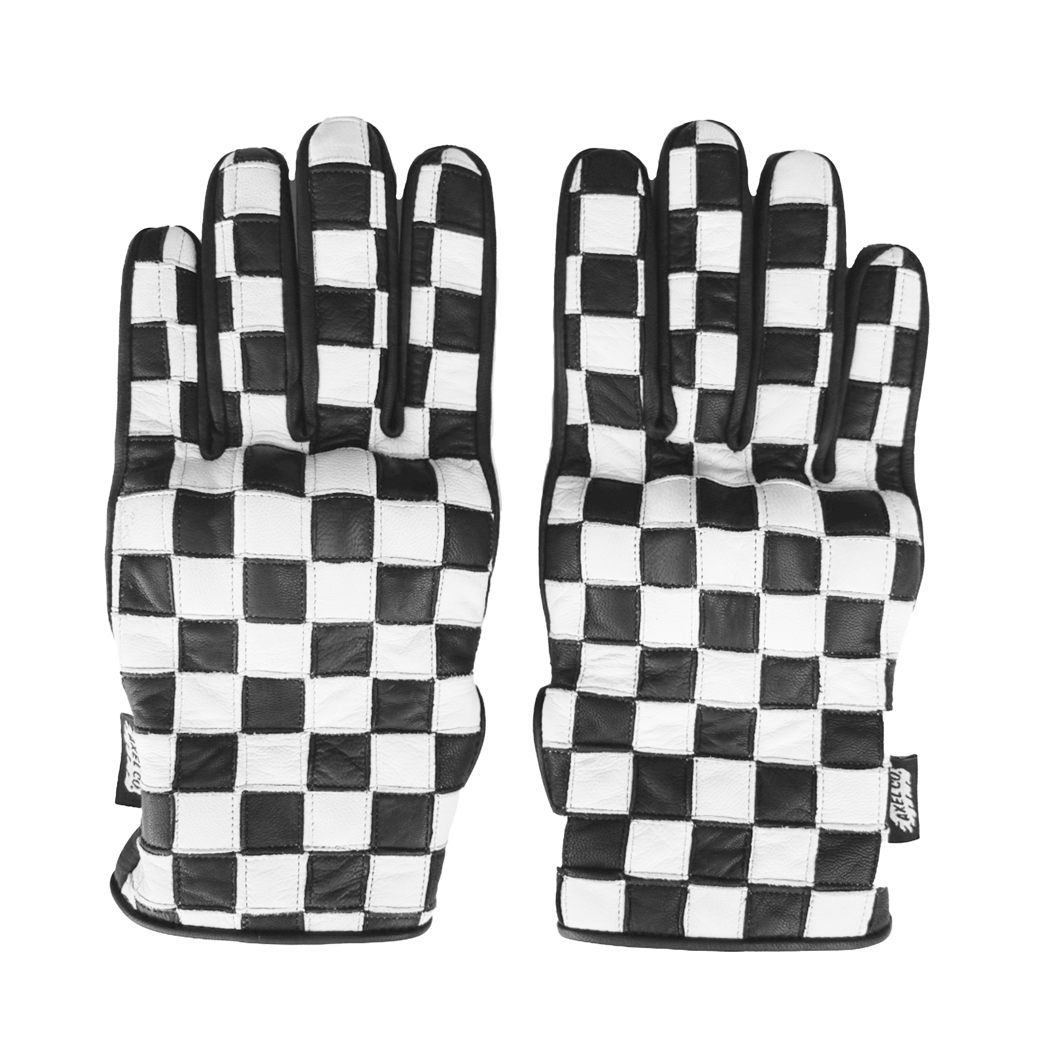 Checkerboard Leather Gloves