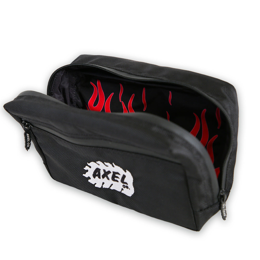 BLACK MOTORCYCLE BAR BAG