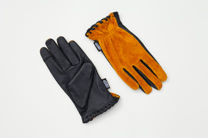 Axel Co  Suede Top Motorcycle Gloves