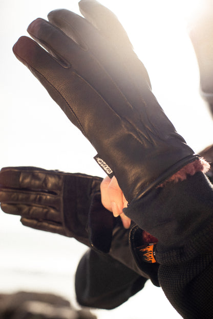 Axel Co Leather Cold-Weather Gloves Vintage Style