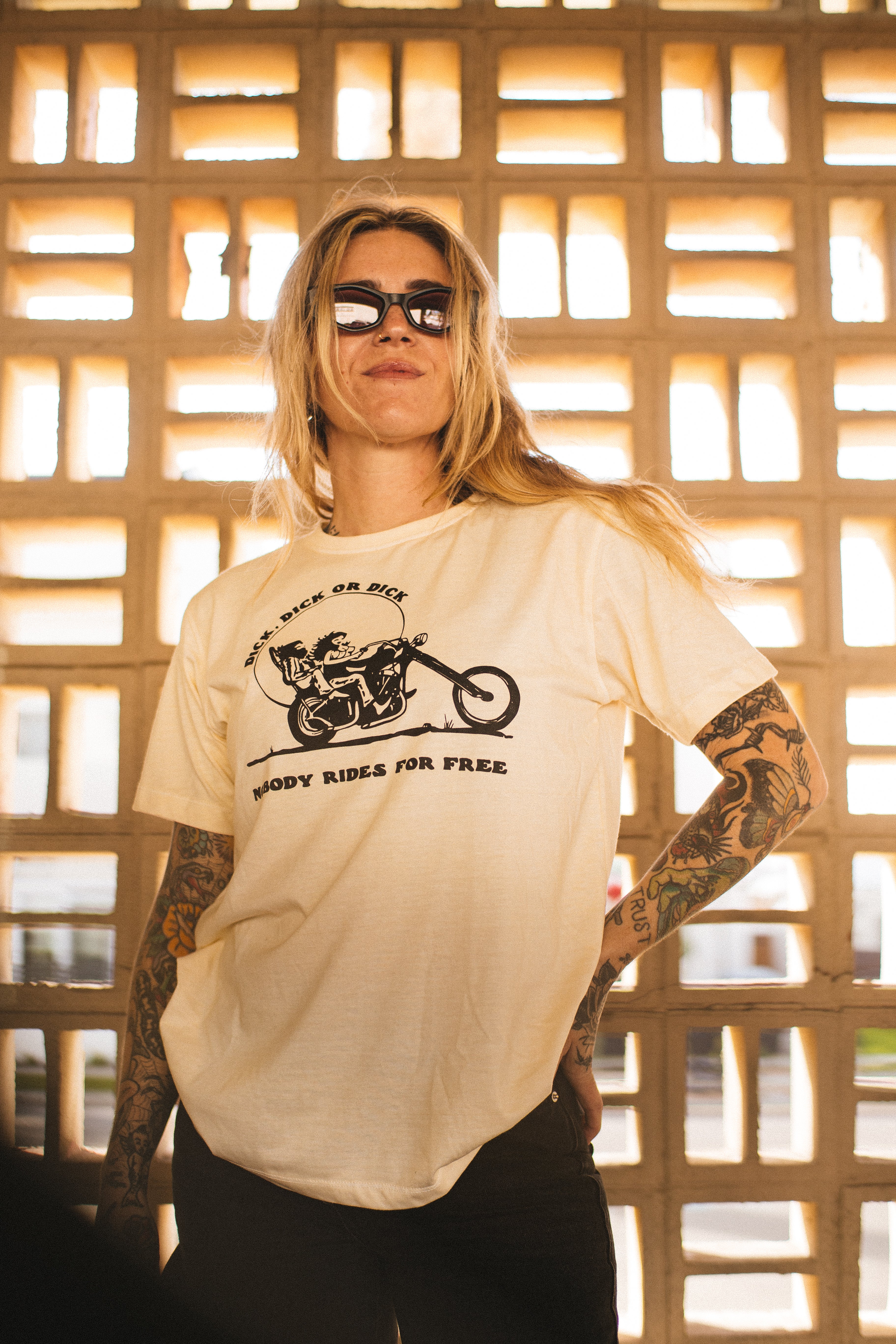 "Nobody Rides For Free" Tee