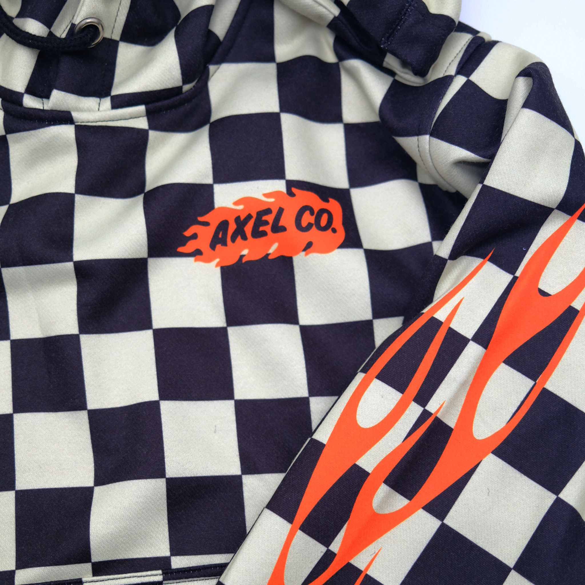Checkered Flame Hoodie