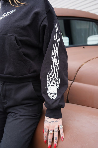 Axel Co. "Head On" Cropped Motorcycle Hoodie