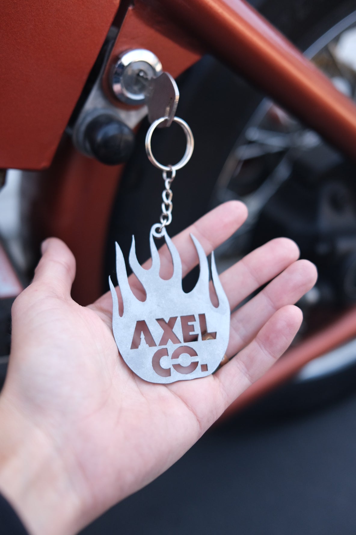 Axel Co Stainless Steel Keychain