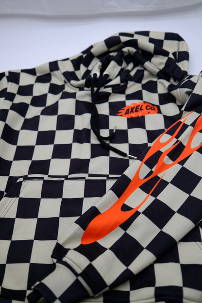 Checkered Flame Hoodie