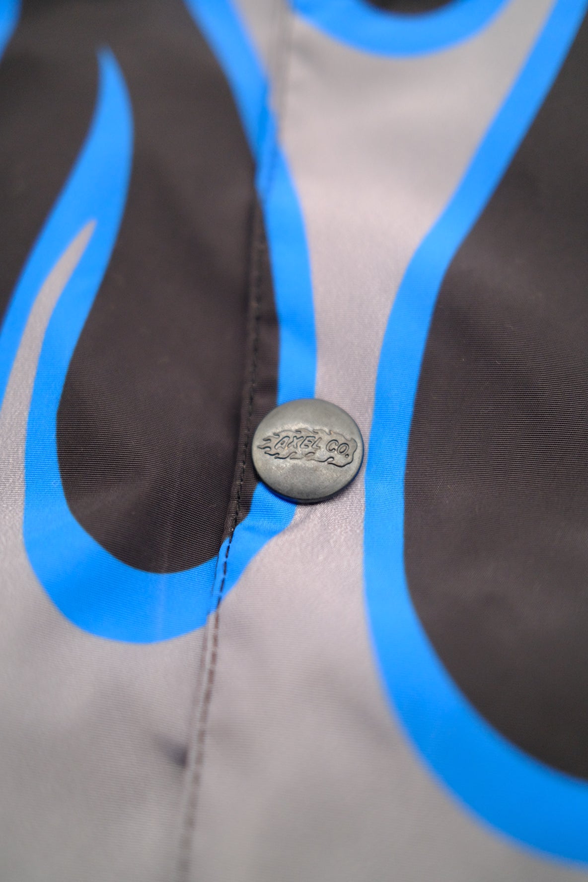 Axel Co Blue Flamed Wind Breaker Jacket