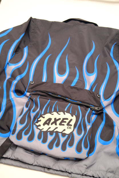 Axel Co Blue Flamed Wind Breaker Jacket