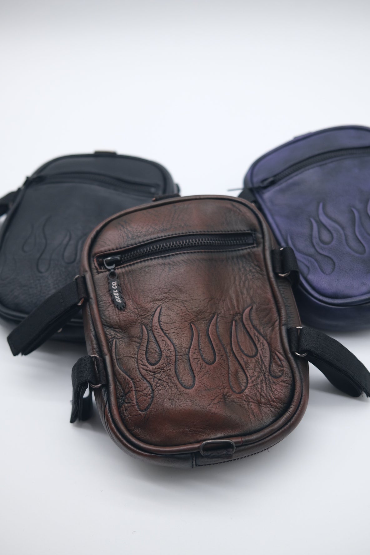 Axel Co Convertible Leather Crossbody Fanny Pack / Bar Bag