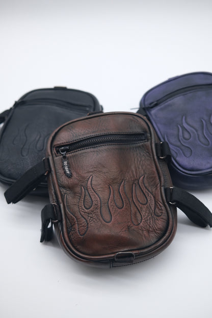 Axel Co Convertible Leather Crossbody Fanny Pack / Bar Bag