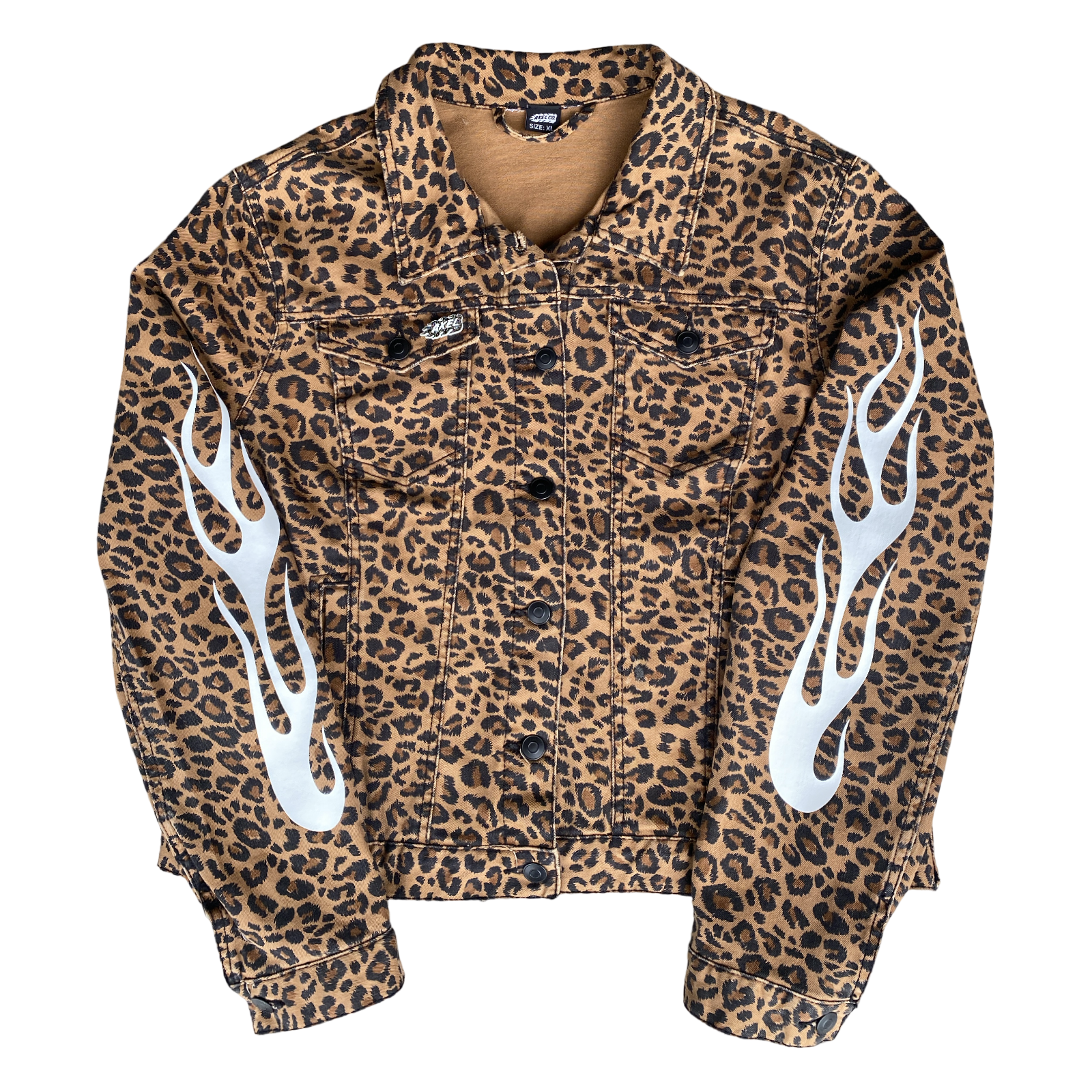ONE OF A KIND LEOPARD JEAN JACKET