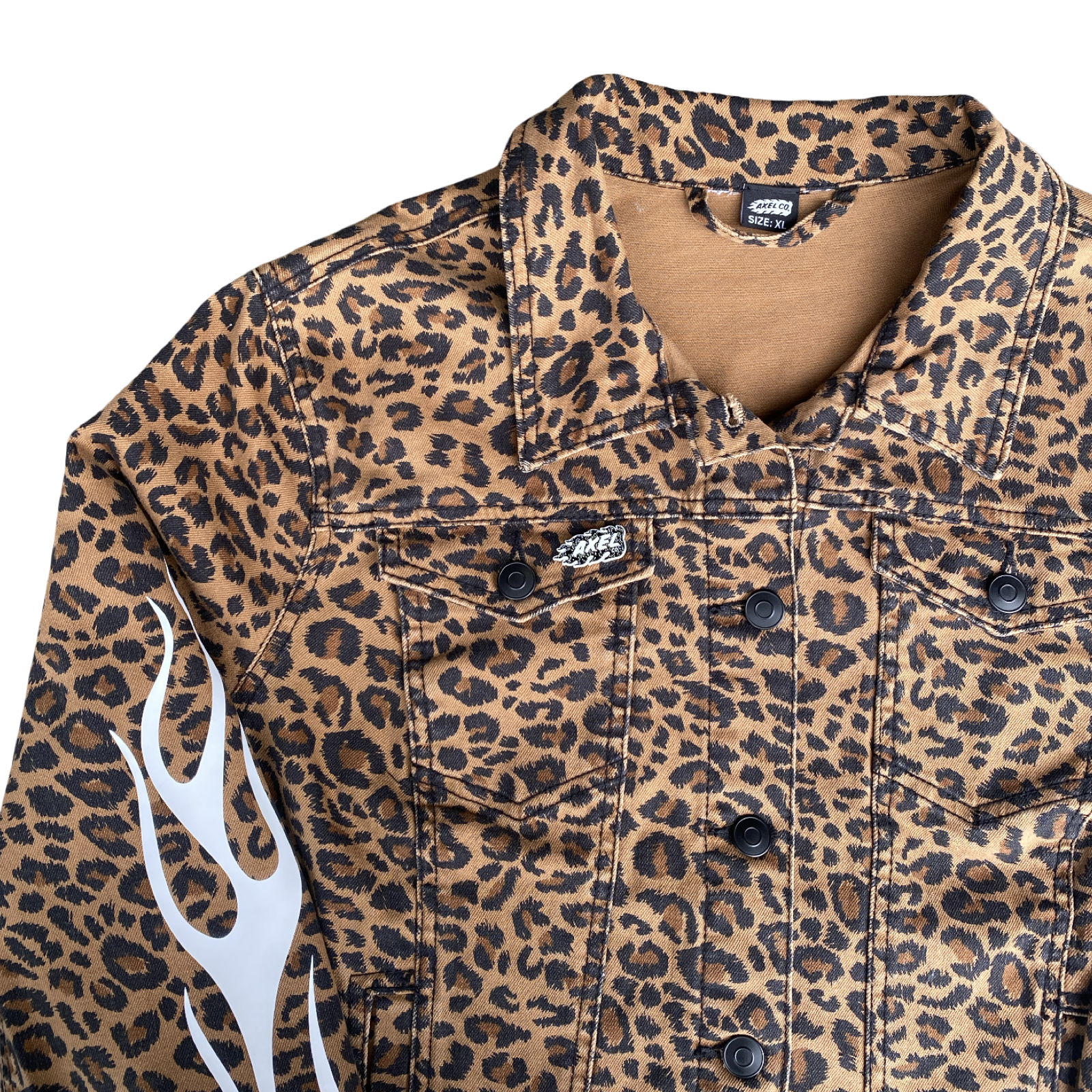 ONE OF A KIND LEOPARD JEAN JACKET