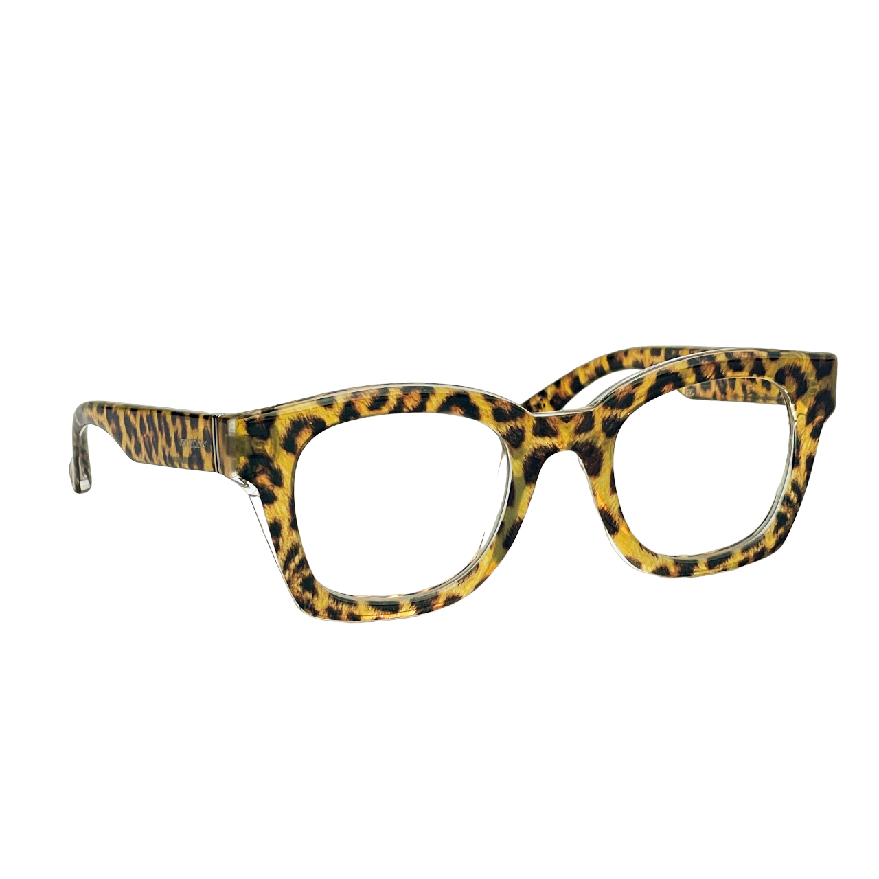 CLEAR LEOPARD GLASSES