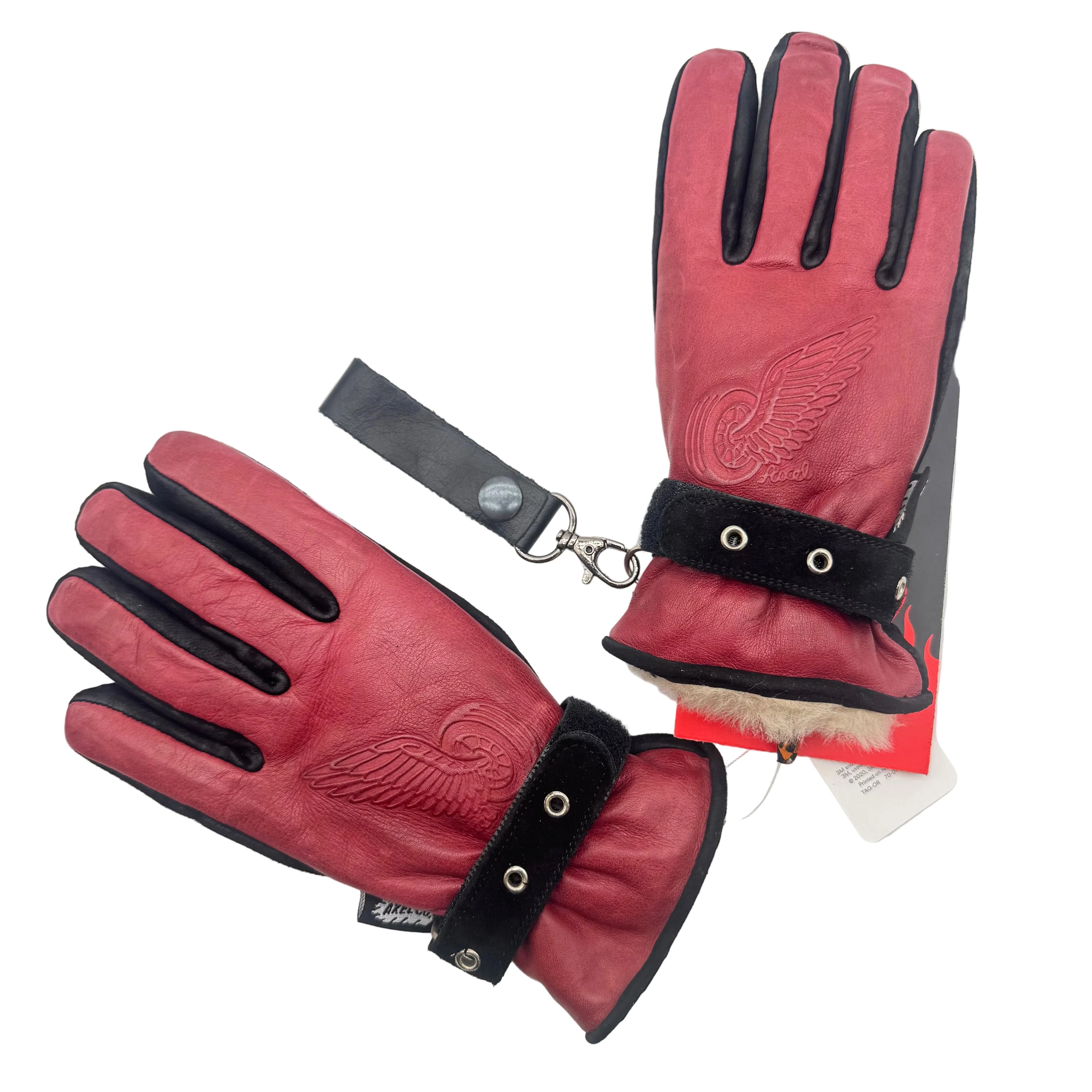 Burgundy Waterproof Lined Winter Gloves