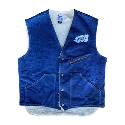 ONE OF A KIND SHERPA LINED DENIM VEST