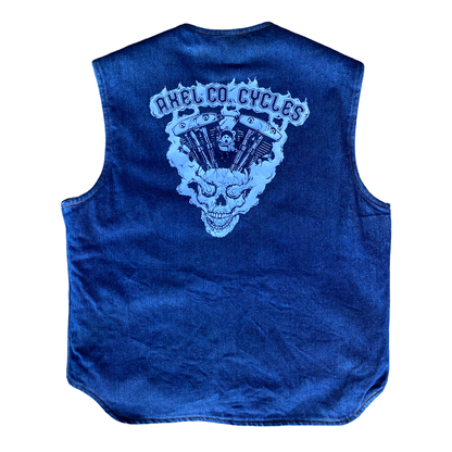 ONE OF A KIND SHERPA LINED DENIM VEST