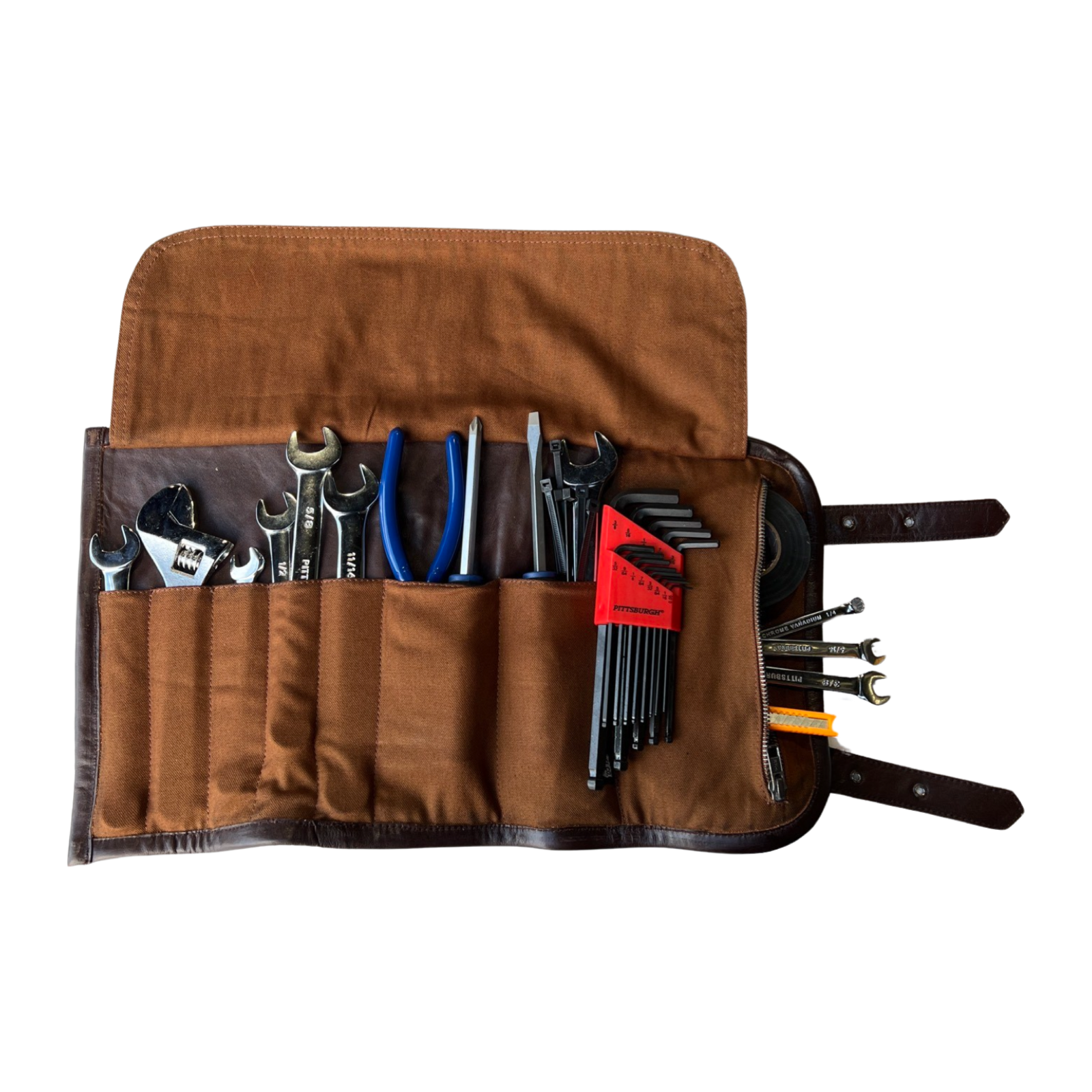 Brown Tool Roll WITH TOOLS