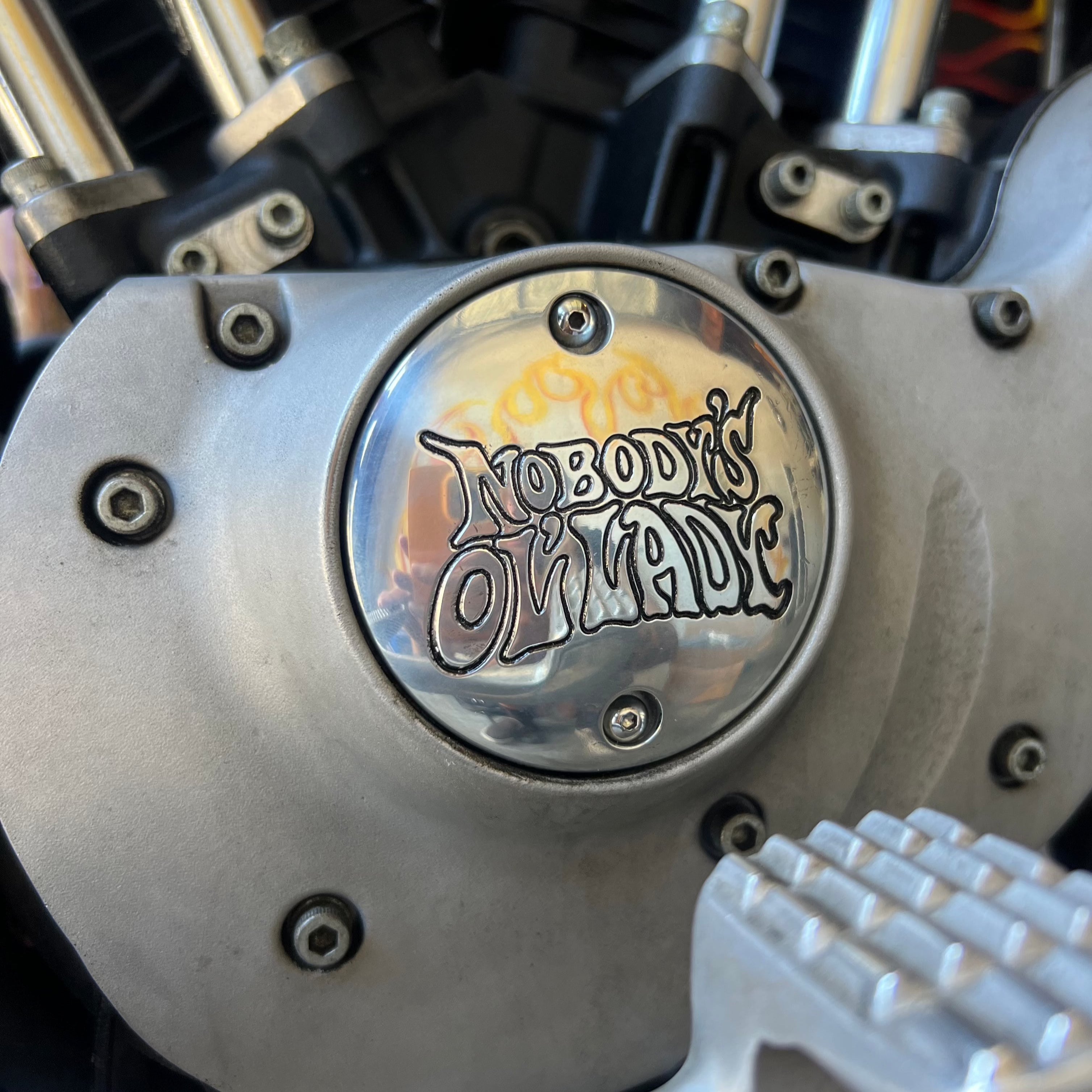 "NOBODY'S OL' LADY" MOTORCYCLE POINTS COVER