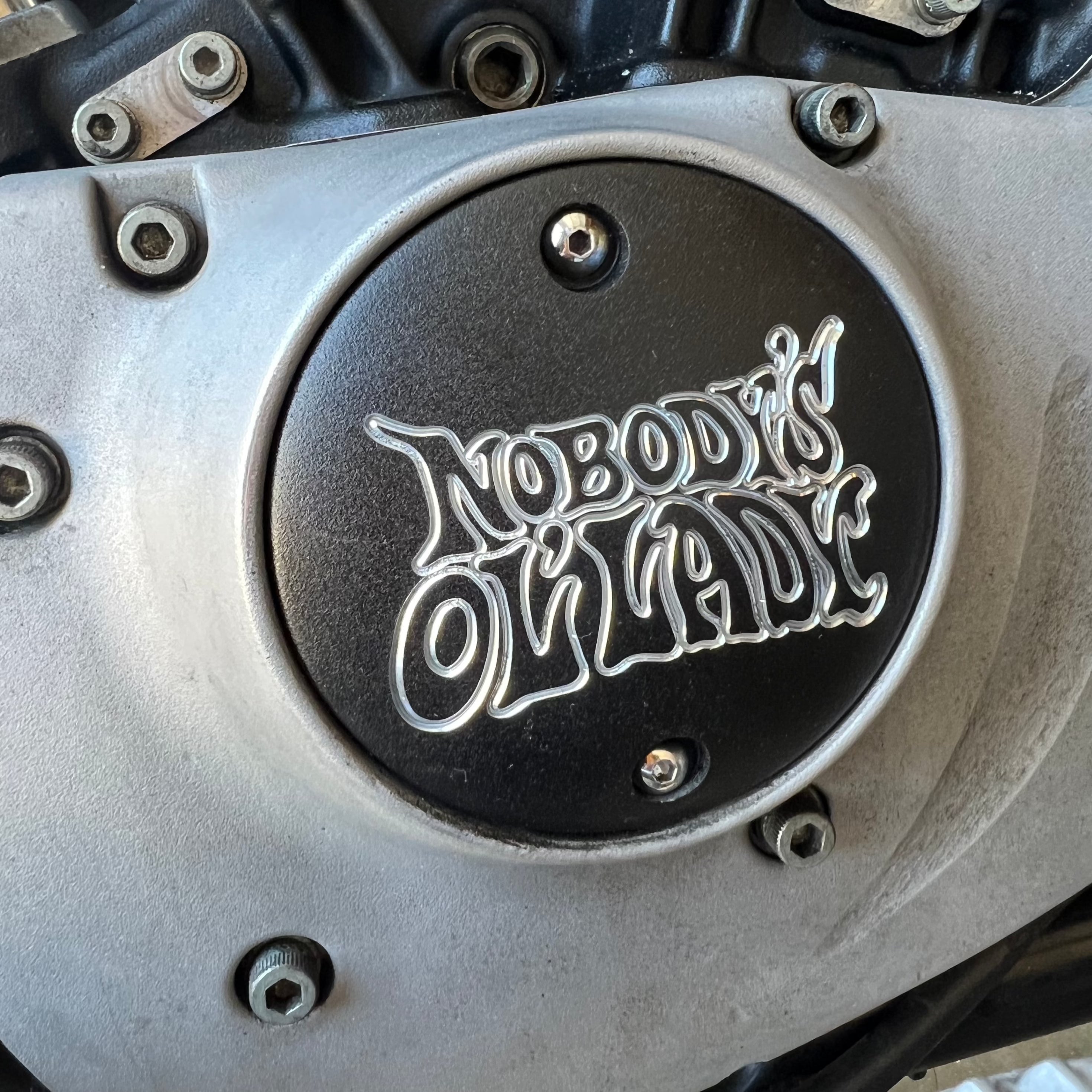 "NOBODY'S OL' LADY" MOTORCYCLE POINTS COVER