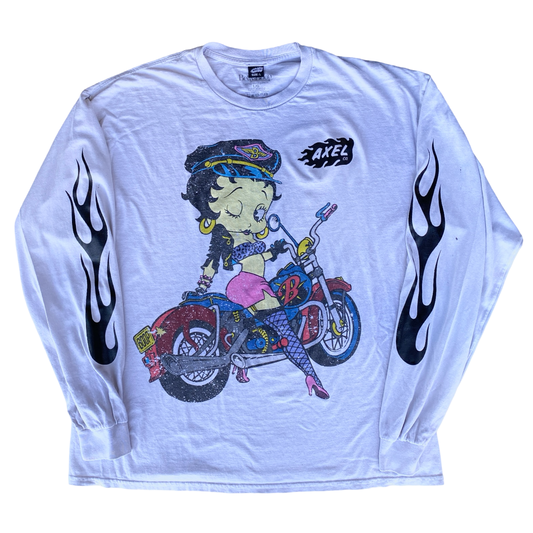 ONE OF A KIND BIKER BETTY BOOP LONG SLEEVE