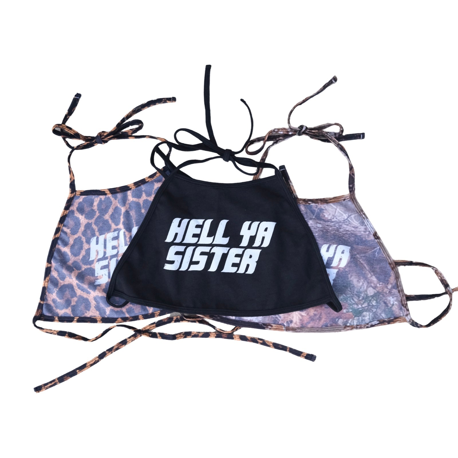 HELL YA SISTER HALTER TOP