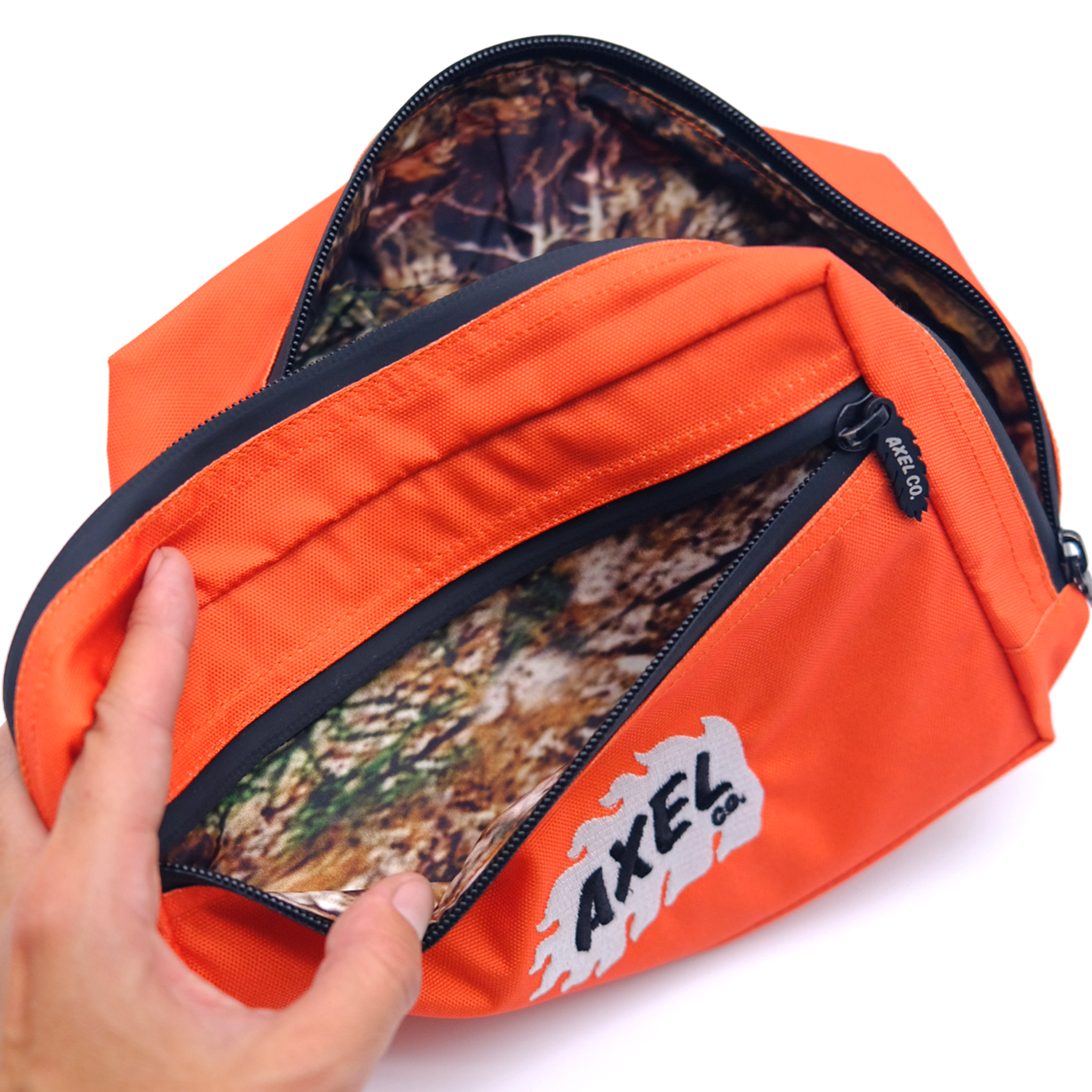 Orange with Camo Liner Bar Bag