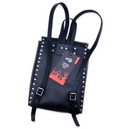 axel arigato leather backpack Bag durable fabric lines the interior AXEL CO LEATHER FLAME BACKPACK