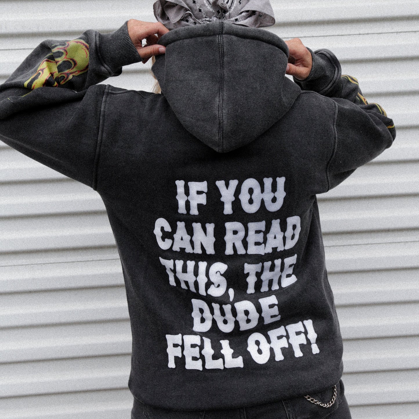 Axel Co "The Dude Fell Off" Motorcycle Hoodie