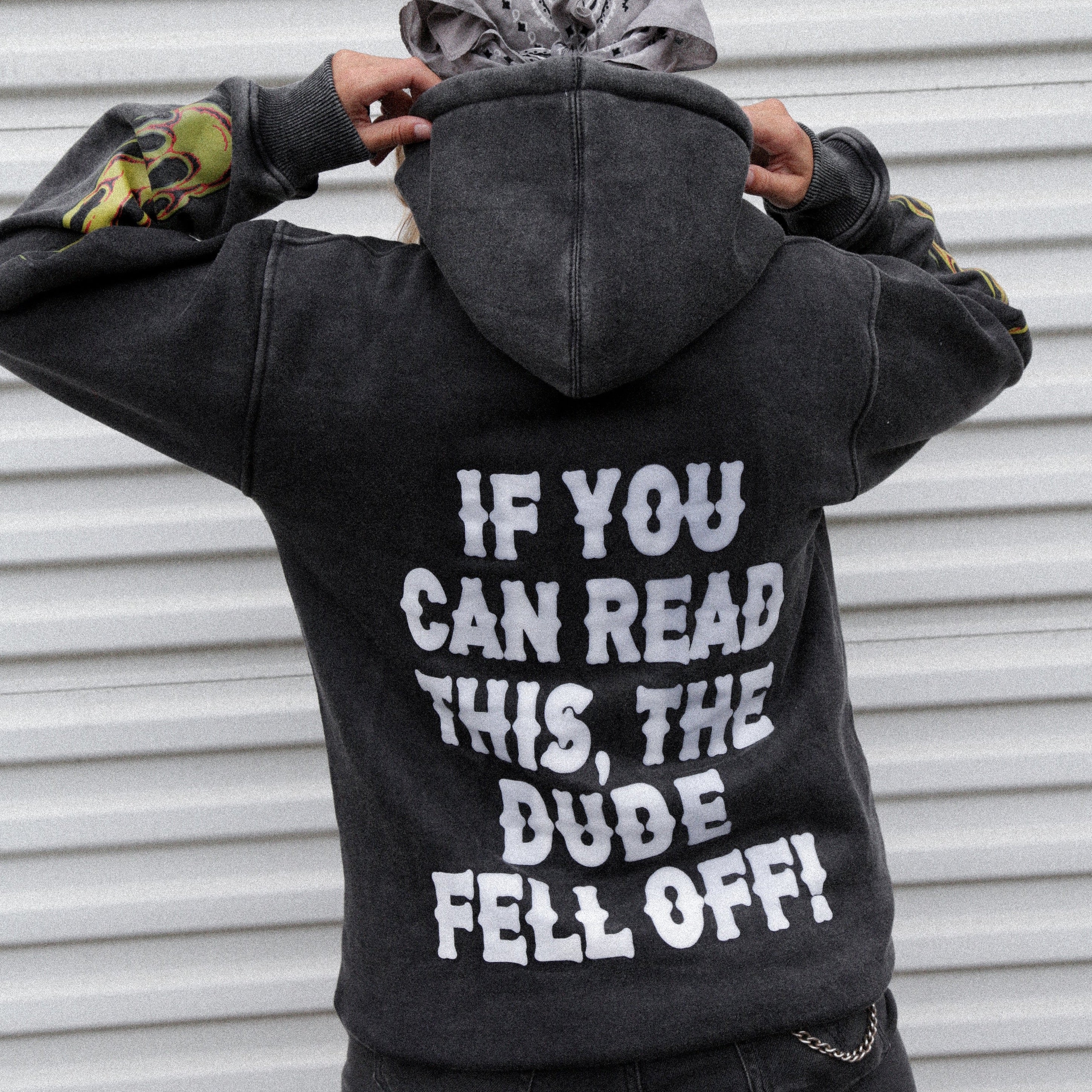 "THE DUDE FELL OFF" HOODIE