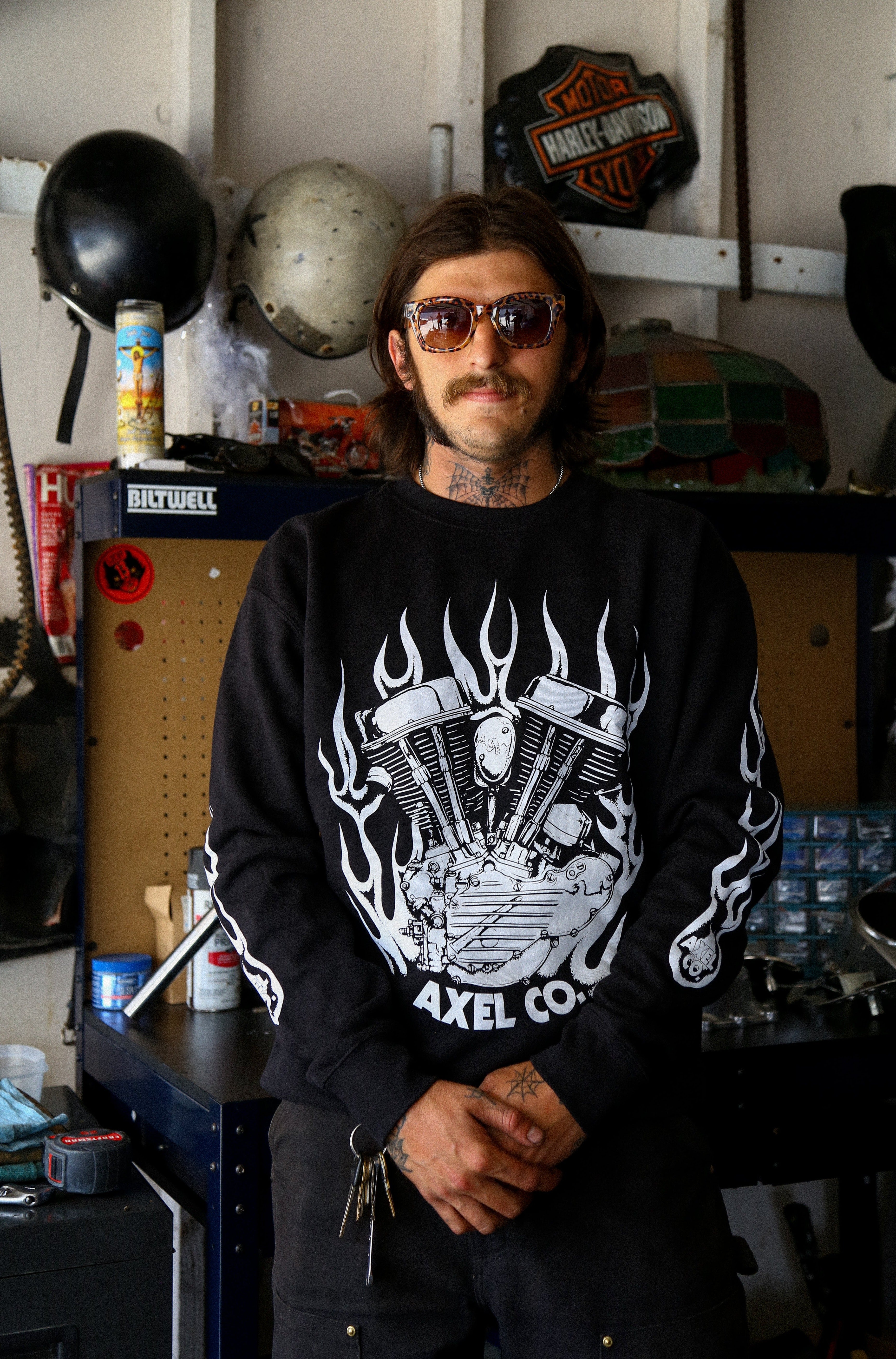 PANHEAD MOTORCYCLE CREWNECK