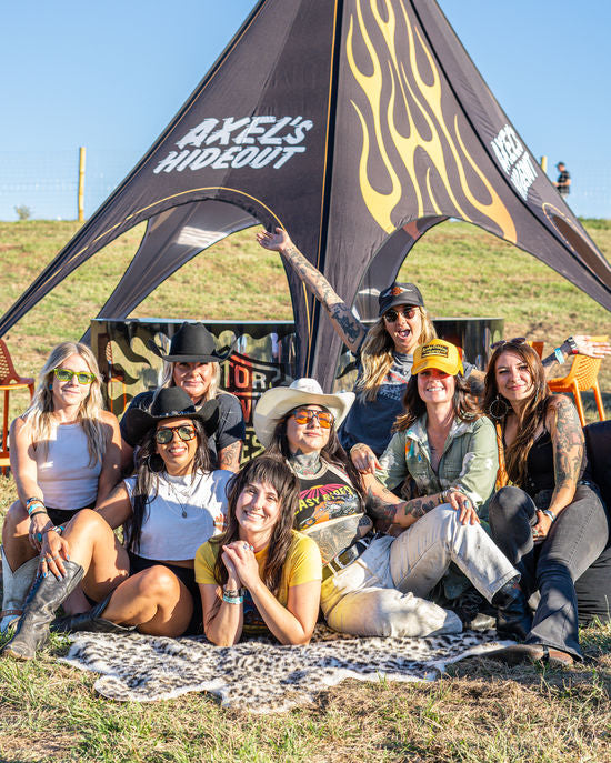Axel's Hideout all-women custom motorcycle exhibit by Becky Goebel AXEL CO