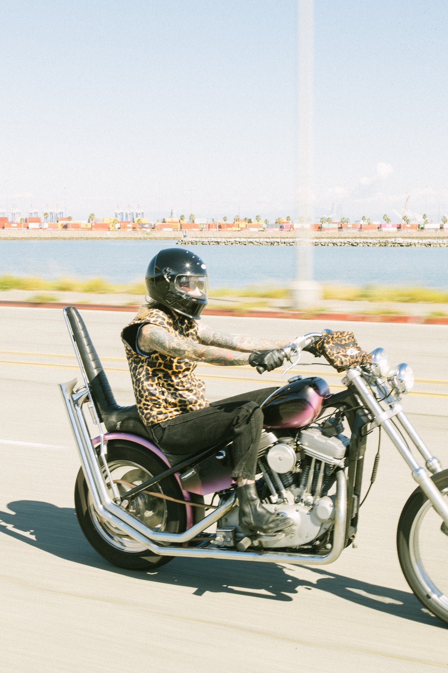 Axel Co Leopard Motorcycle Vest