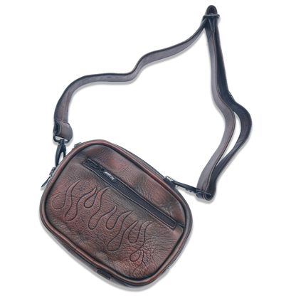 Axel Co Convertible Leather Crossbody Fanny Pack / Bar Bag