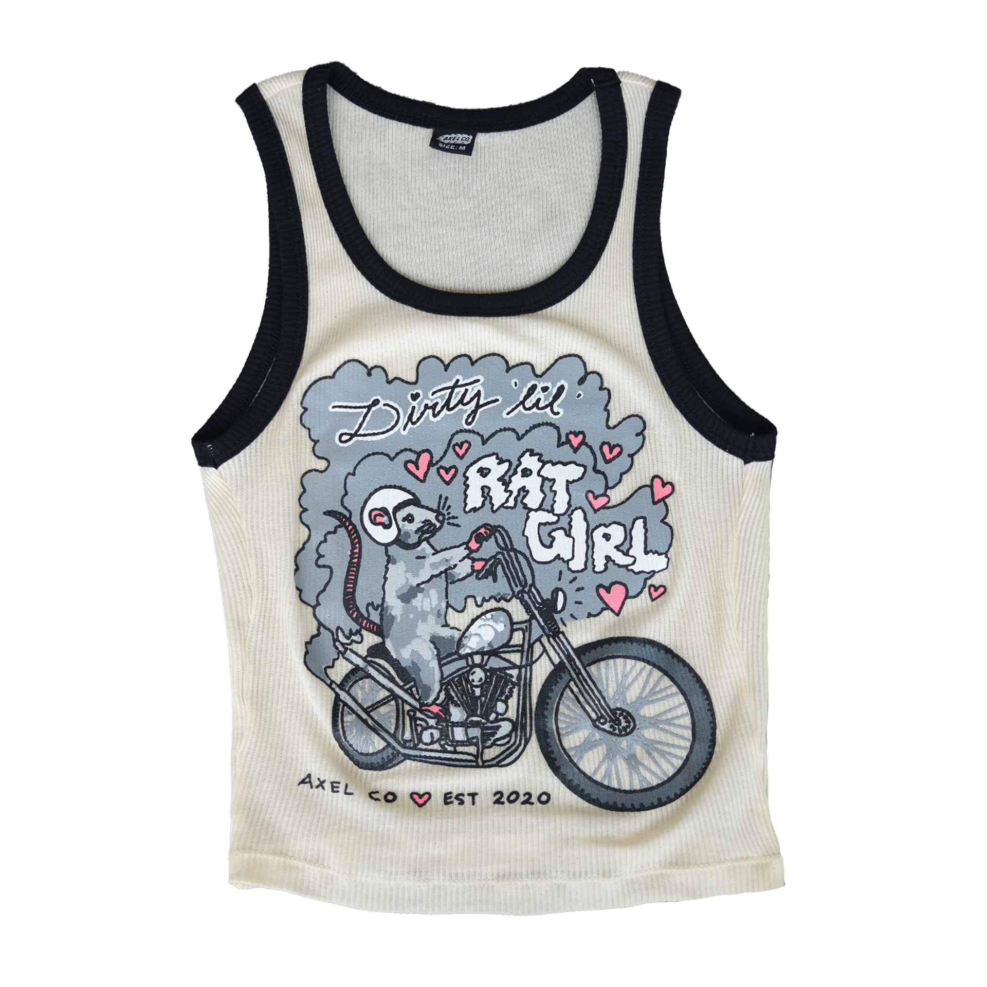 Dirty Lil' Rat Girl Ringer Tank Top for Riders – AXEL CO.