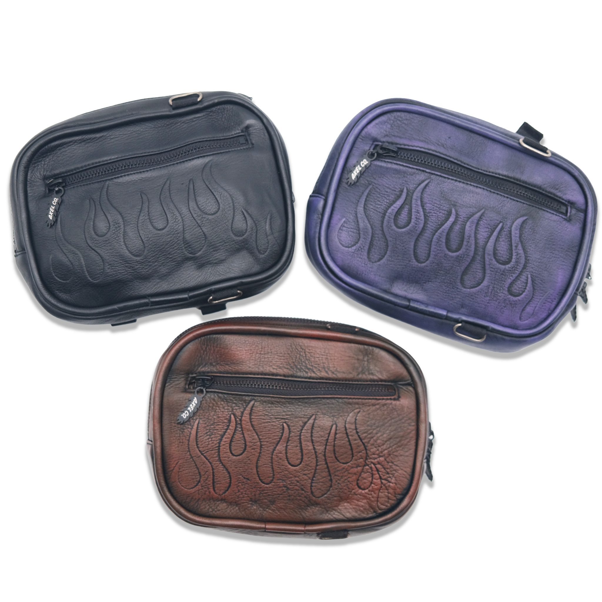 Axel Co Convertible Leather Crossbody Fanny Pack / Bar Bag