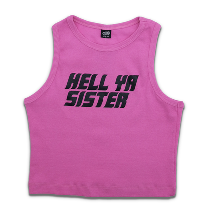 "Hell Ya Sister" Cropped Tank Top