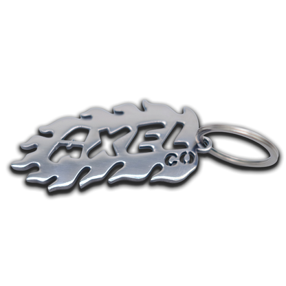 Stainless Steel Axel Co Flame Keychain