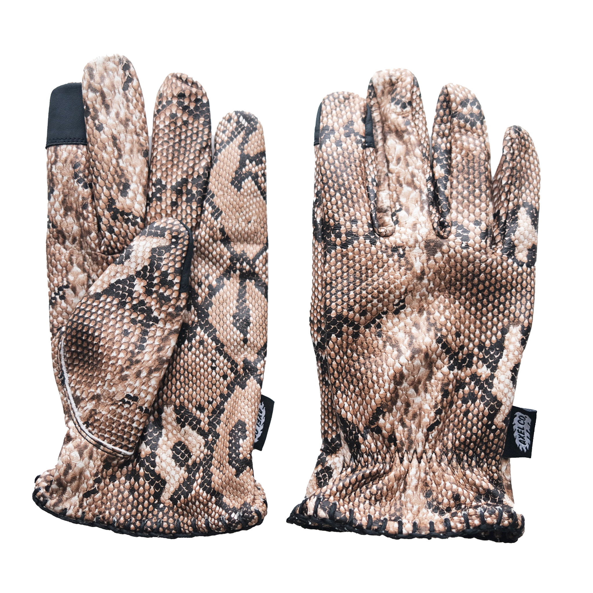Snake Skin Print Motorcycle Gloves