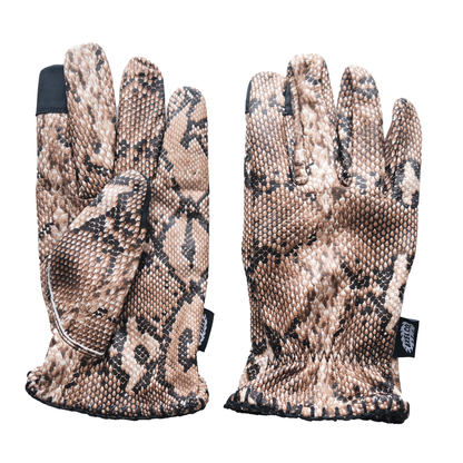 Snake Skin Print Motorcycle Gloves