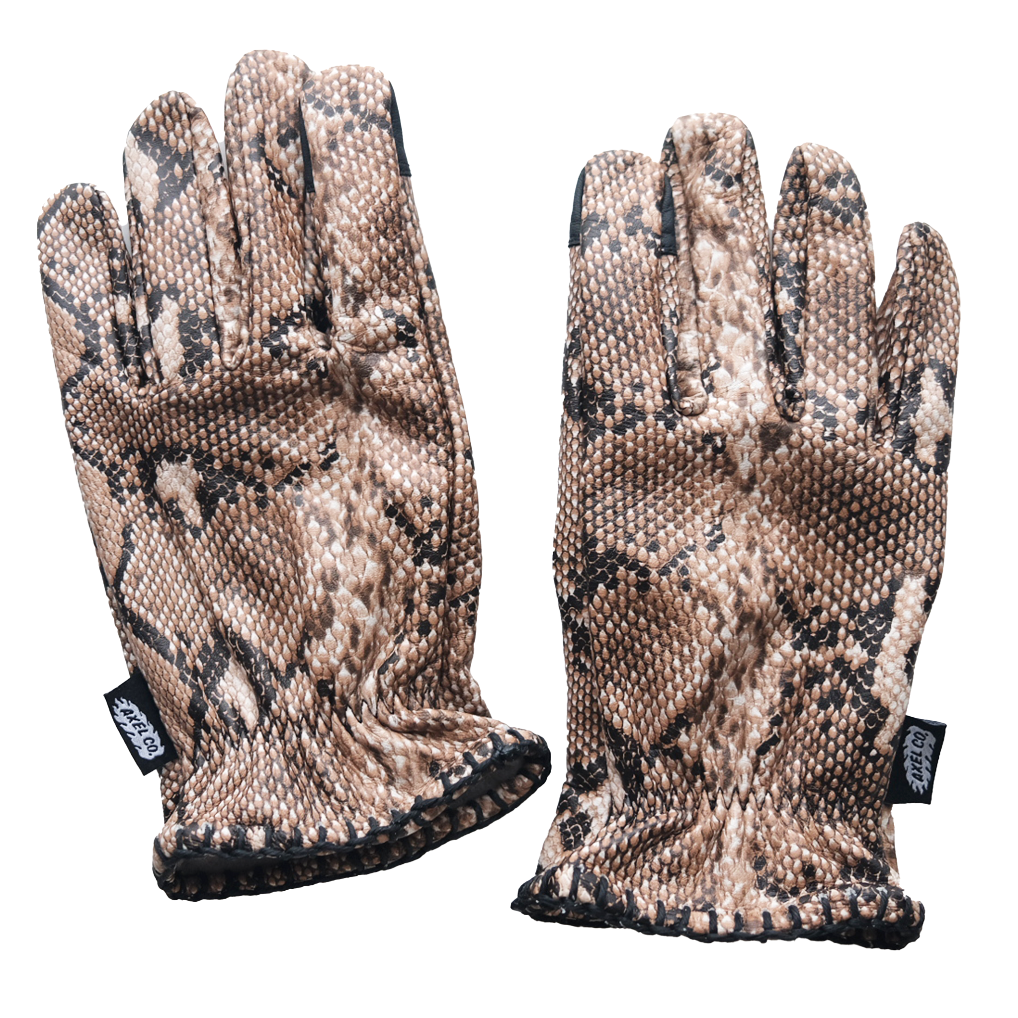 Snake Skin Print Motorcycle Gloves