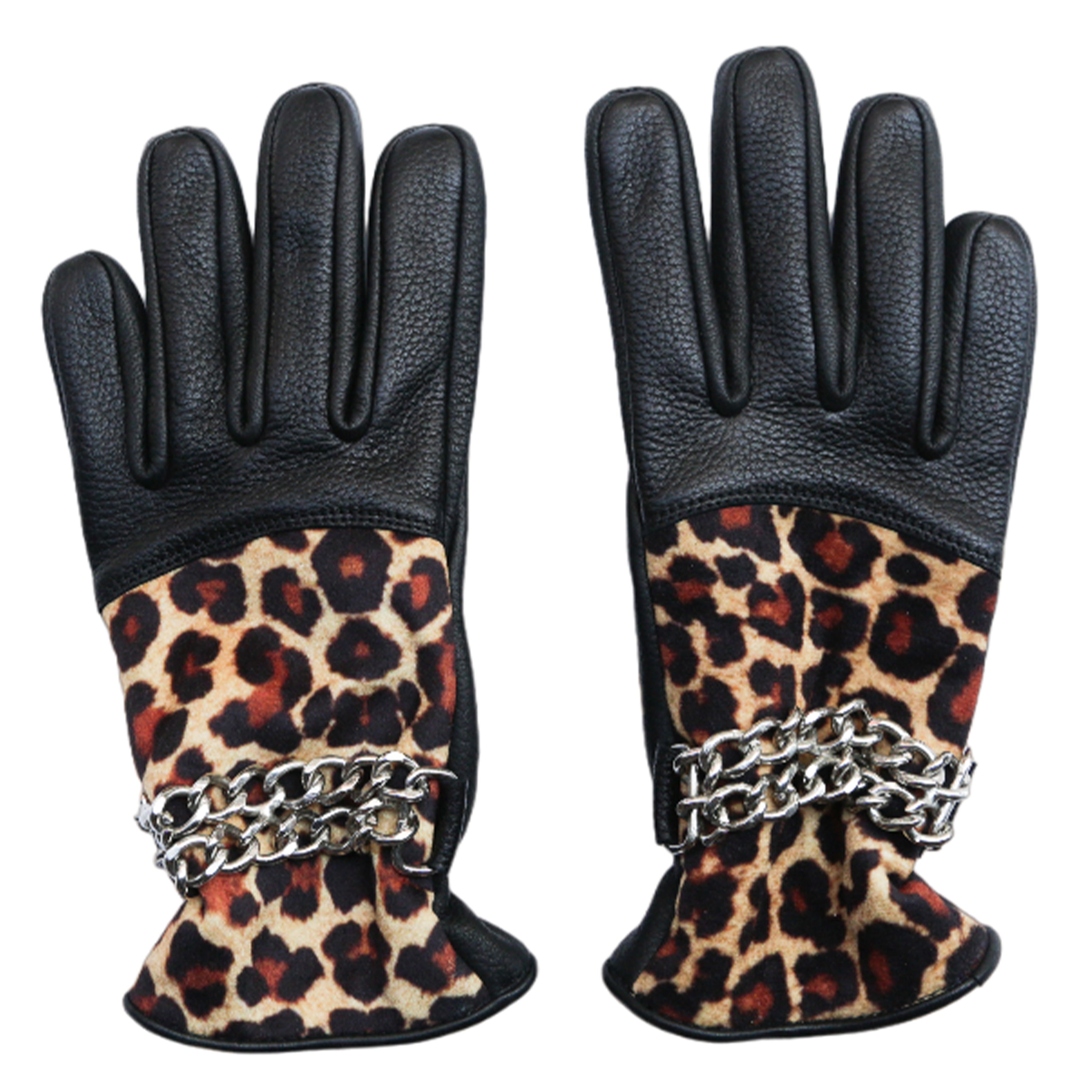 CHEETAH CHAIN GLOVES