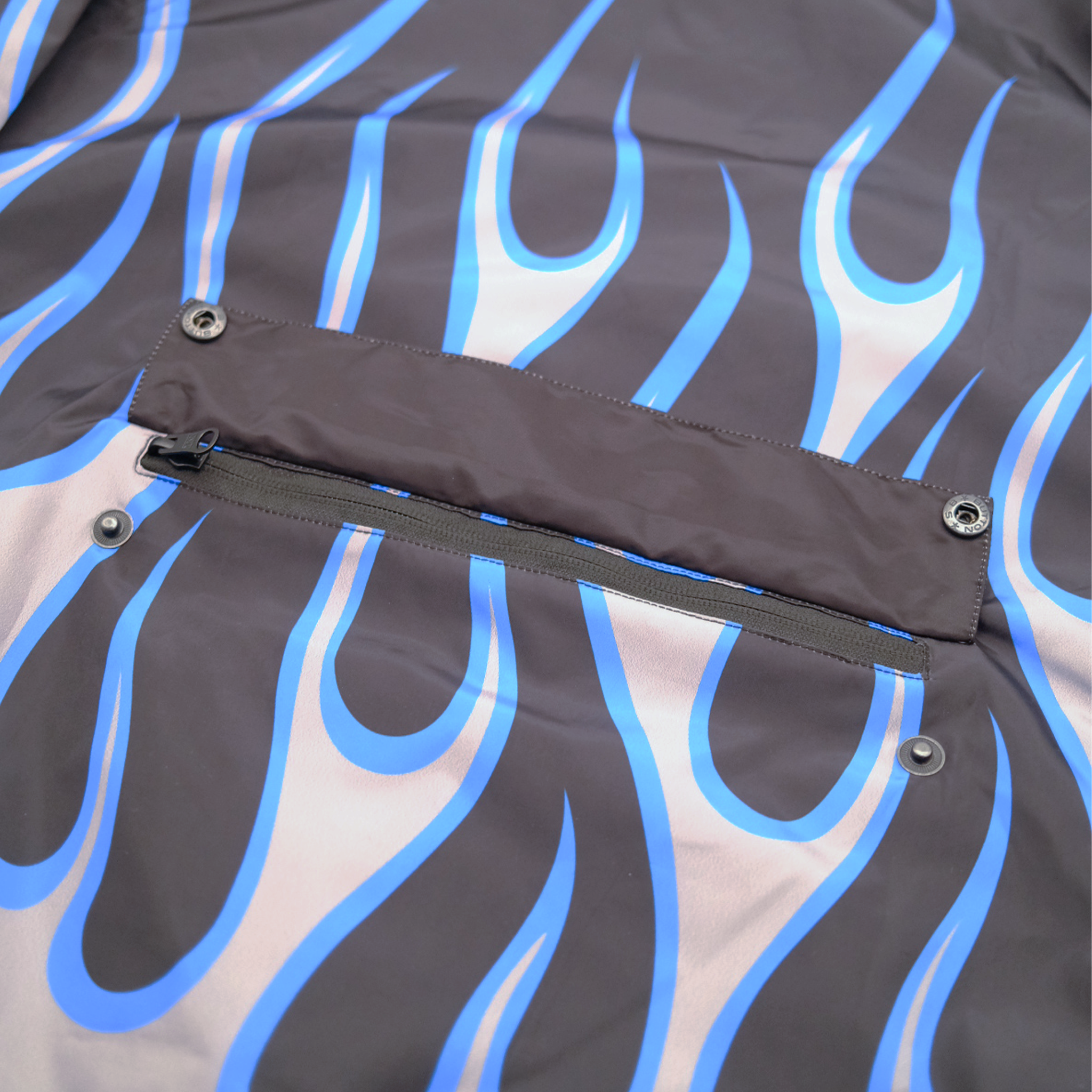 Axel Co Blue Flamed Wind Breaker Jacket