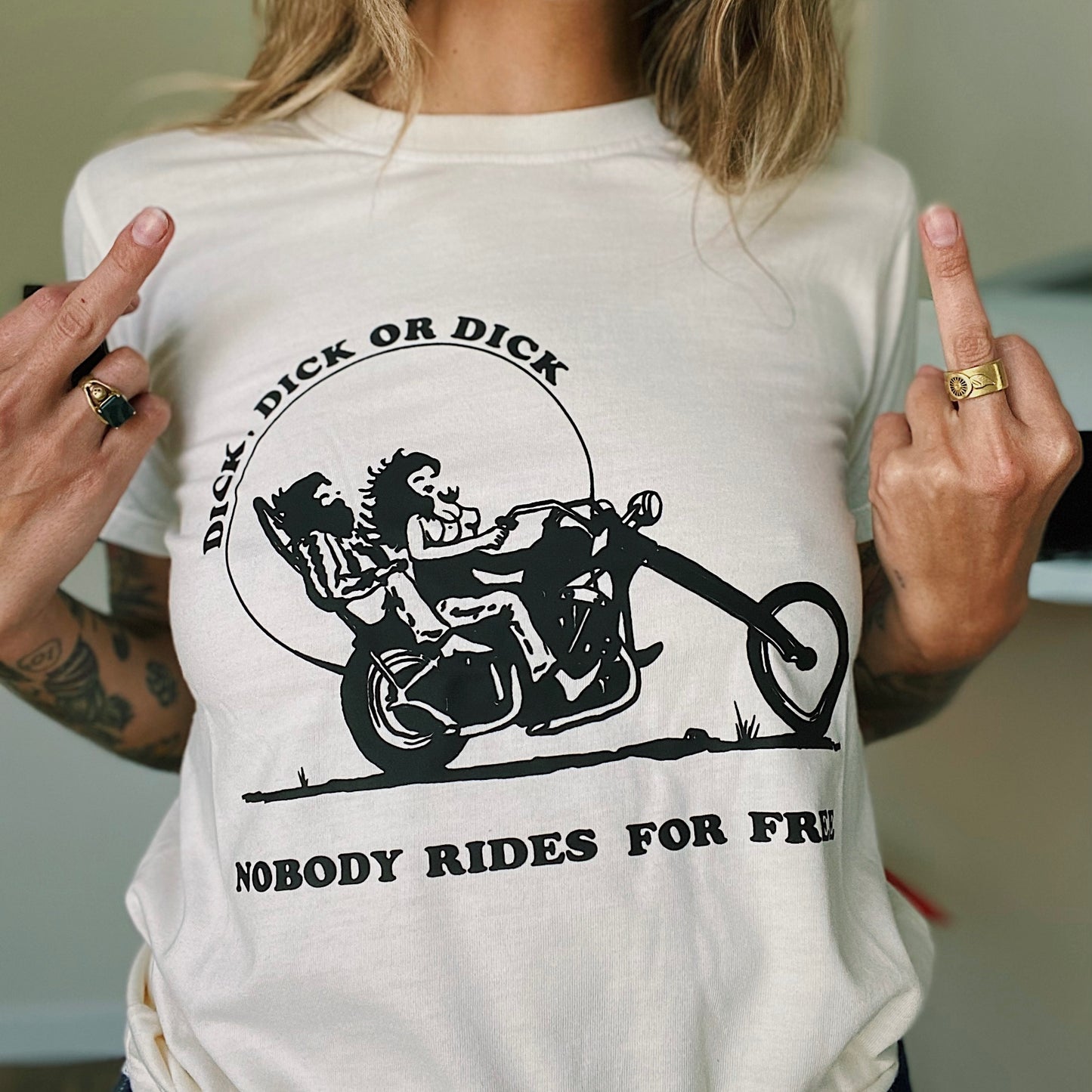 Axel Co  "Nobody Rides For Free" Motorcycle T-Shirt