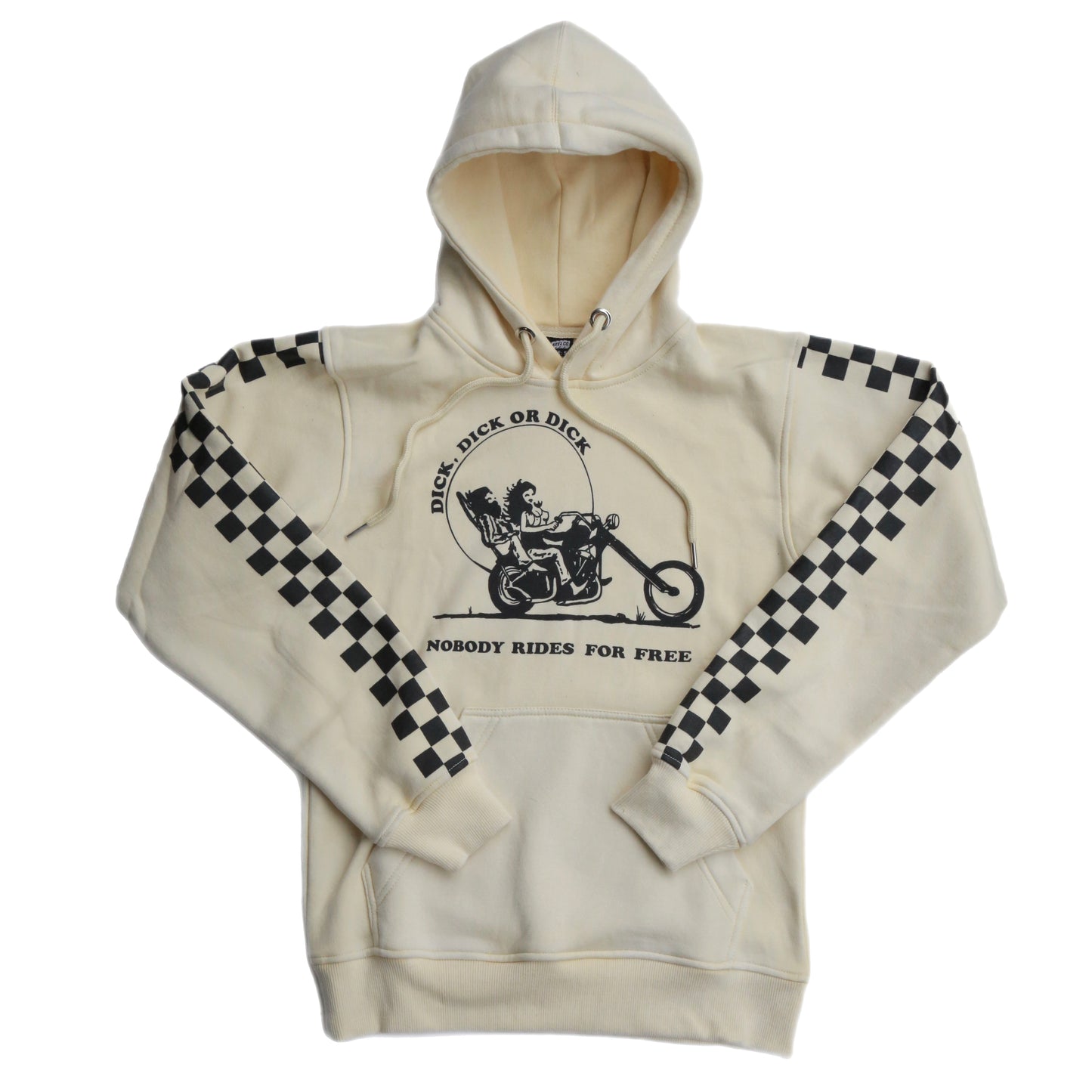 Axel Co  "Nobody Rides For Free" Motorcycle Checkered Hoodie