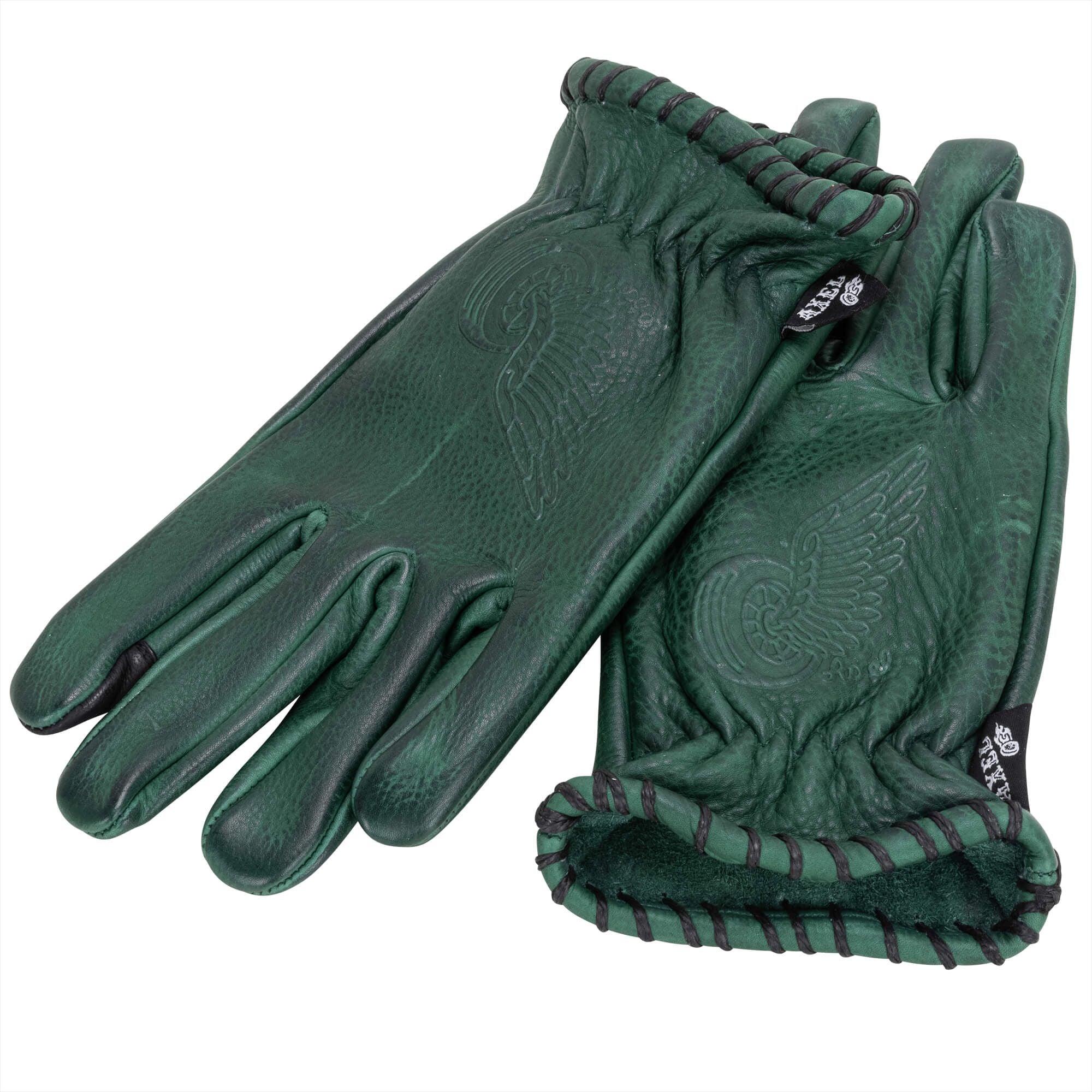 GREEN COWHIDE GLOVES